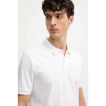 BOSS Памучна тениска с яка boss в бяло с изчистен дизайн 50531791 (50531791)