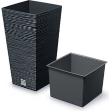 Prosperplast Květináč FURU SQUARE 26,5 cm antracit