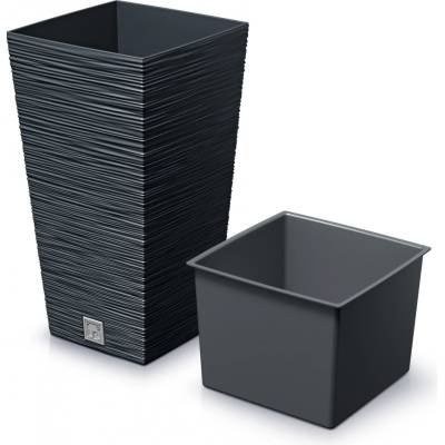 Prosperplast Květináč FURU SQUARE 39,5 cm antracit