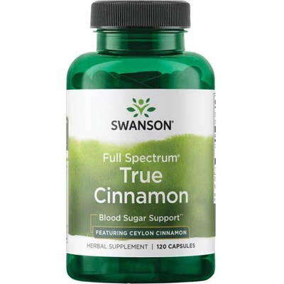 Swanson Cejlonská Skořice True Cinnamon 300 mg 120 kapsúl