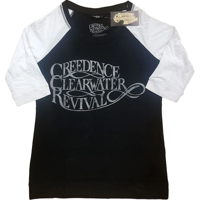 Creedence Clearwater Revival tričko Vintage Logo Čierna biela