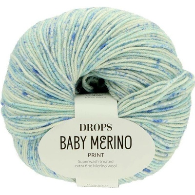 Drops Baby Merino PRINT 100 modrá