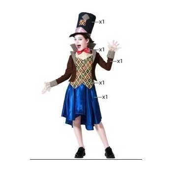 BigBuy Carnival Маскировъчен костюм за деца Жена луд шапкар Размер 7-9 години ed3805