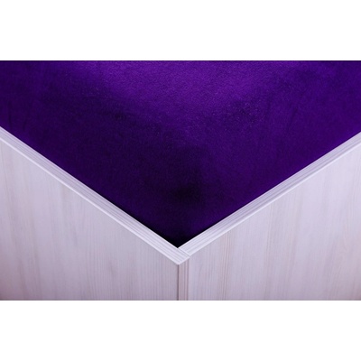 Teptex prostěradlo froté tmavě fialové 180x200