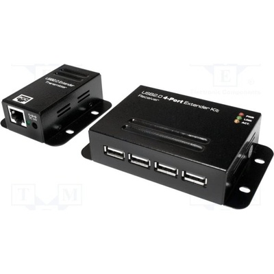 Logilink UA0252 Extender USB, USB 1.1,USB 2.0, černý