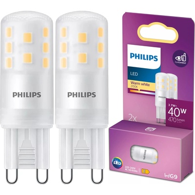 Philips 2x LED žárovka G9 Capsule 3,7W = 40W 470 lm 2700K Warm