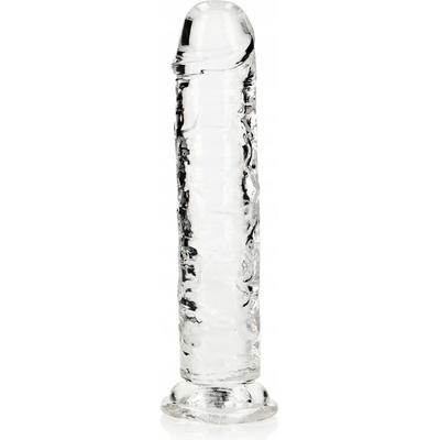 RealRock Crystal Clear Realistic 8 průhledné dildo s přísavkou 22 x 4 cm