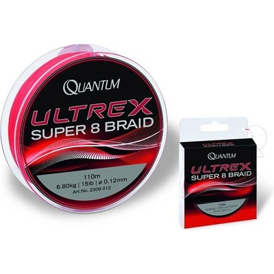 Quantum pletenka Ultrex Super Braid 110m 0,14mm 9,10kg červená