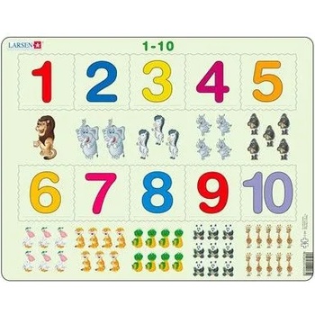 Image 1 of Larsen - Образователен пъзел - Преброй до 10 - 10 части (AR3)