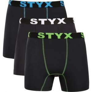 Styx Комплект от три - мъжки функционални боксерки Styx черни Styx | Cheren | МЪЖЕ | XXL