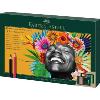 Faber-Castell Цветни моливи Polychromos, 40 цвята и черногра (1015120747)