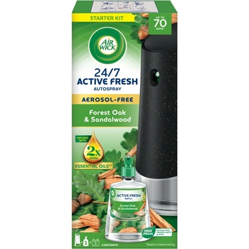 Air Wick Автоматичен освежител за въздух Air Wick Active Fresh с пълнител от горски дъб и сандалово дърво 228 мл (3320746)