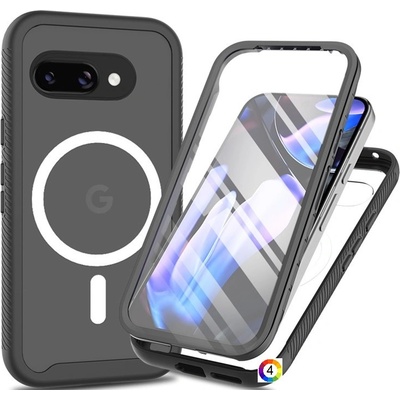 Google Pixel 9a Magnetic /PC + TPU /PET Screen Удароустойчив Калъф и Протектор