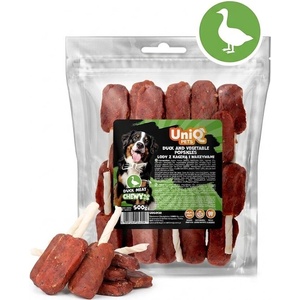 Uniq Pets Dog Snacks Duo Duck and Vegetable Popsicles лакомства за кучета с патешко и зеленчуци, 500 г