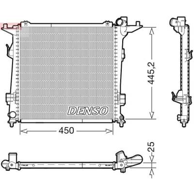 Chladič, chlazení motoru DENSO DRM43006