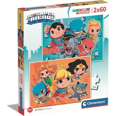 Clementoni Supercolor DC Comics Superfriends Пъзел 60 броя Анимации (21624 CLM)