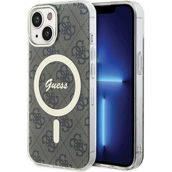 GUESS Калъф Guess IML 4G MagSafe за iPhone 15 - кафяв (3666339194581)