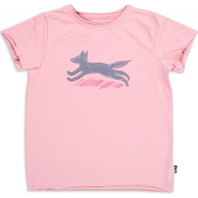 Wouki Dětské triko KAERU pink fox