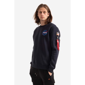 Alpha Industries Суичър Alpha Industries Space Shuttle Sweater в тъмносиньо с принт 178307.07 (178307.07)