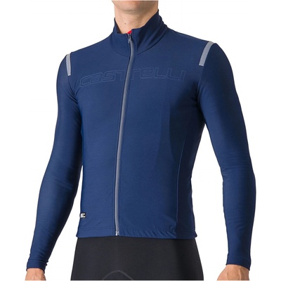 Castelli Мъжка фланелка с дълъг ръкав за колоездене Castelli Tutto Nano Ros Jersey Cycling jersey - Belgian Blue (056-3781-0112)