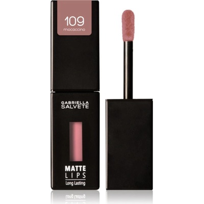 Gabriella Salvete Matte Lips дълготрайно течно червило с матиращ ефект цвят 109 Mocaccino 4, 5ml