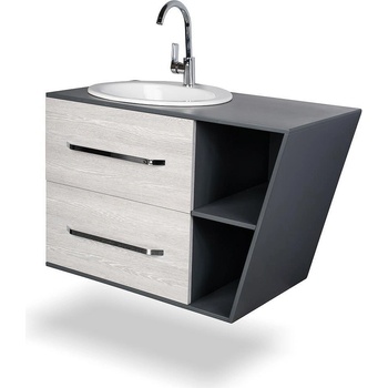 Image 1 of Scandal Долен шкаф за баня Марго, цвят дървесен/сив (DSMargo)