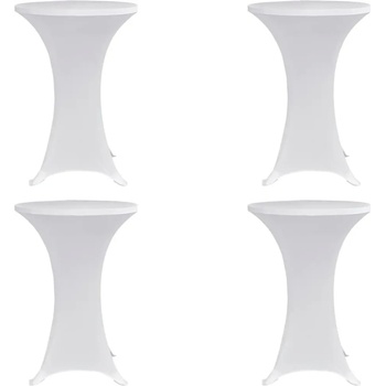 Image 1 of vidaXL Покривки за коктейлни маси, Ø80 см, бели, еластични, 4 бр (279070)