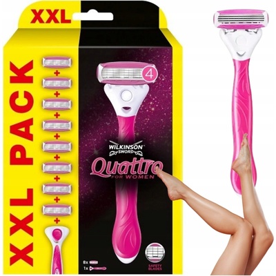 Wilkinson Quattro for Women XXL + 8 ks hlavic
