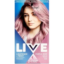 Schwarzkopf Live Linghtener Twist Purpure Rose Gold 105 zlatoružová farba na vlasy