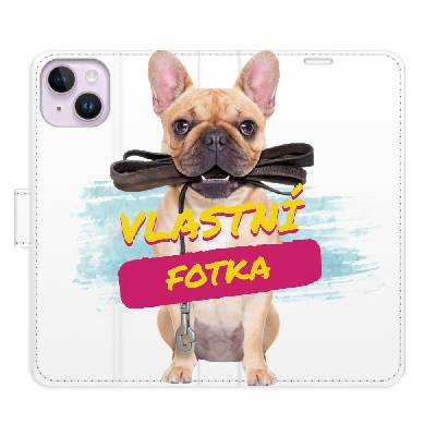 Flip pouzdro iSaprio - Apple iPhone 14 Plus s vlastním motivem a kapsičkami na karty (Flip knížkové pouzdro, kryt, obal iSaprio - Apple iPhone 14 Plus s vlastním potiskem, 360° ochrana telefonu, přihr