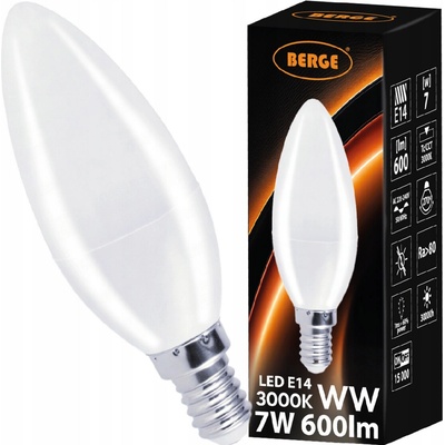 Milio LED žiarovka C37 E14 7W 580 lm teplá biela