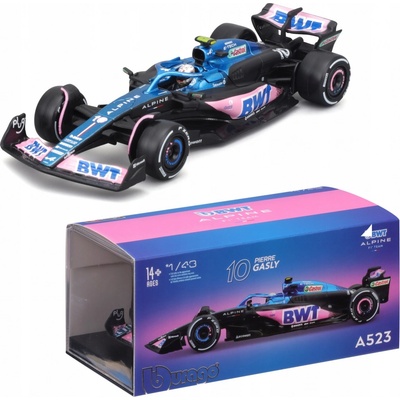 Bburago RACE Formula F1 BWT Alpine F1 Team A523 2023 10 Pierre Gasly 1:43 – Zboží Mobilmania