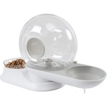 M-PETS SNAIL COMBI Food & Water Dispenser - Охлюв - комбинирана хранилка и поилка, вместимост вода: 2800 мл и Храна: 240 гр, 28 х 24 х 25 см, БЯЛА, Белгия - 60500699