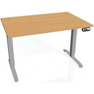 Hobis Pracovný stôl Motion, PO, 2S, 160x70,5-120,5x80 cm, buk/sivá