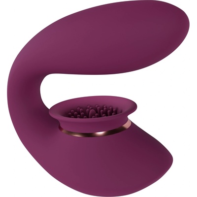 Shots Innovation Twitch 3 Rechargeable Vibrator and Suction Burgundy