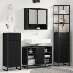 vidaXL Шкаф за баня Черния дъб 40 x 30 x 180 см Инженерна дървесина (886492)