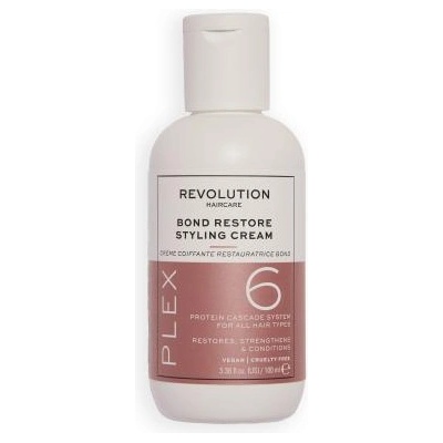 Revolution Haircare London Plex 6 Bond Restore Styling Cream защитен крем за коса, без изплакване 100 ml за жени