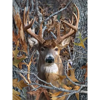 Norimpex - Puzzle Diamant painting: Deer's view 30x40cm - 1 - 39 piese