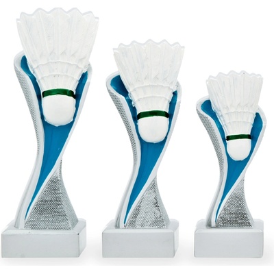 Trofej se symbolem badmintonu výška 14,5 cm vícebarevná