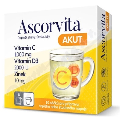 Ascorvita AKUT nápoj 3 g 10 vrecúšok