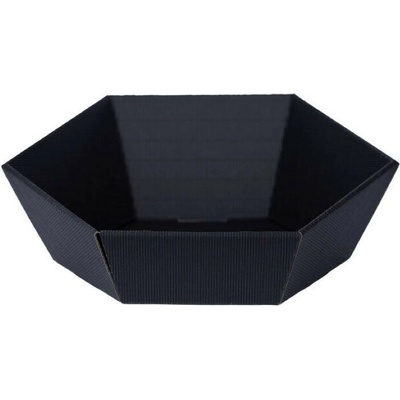 Kartónový darčekový kôš GM-KC-5, šesťhranný, čierny