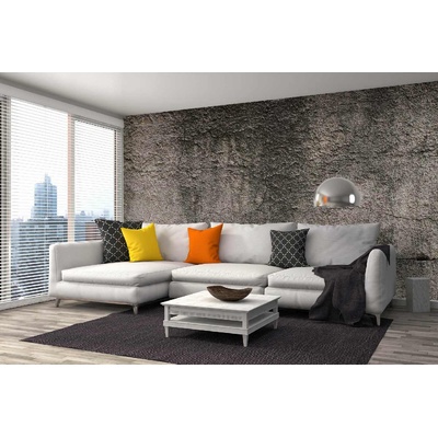 DIMEX ART Самозалепваща се флизелинова фототапета черна каменна текстура 375 x 250 см