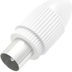 Hama Антенен конектор HAMA Coax plug, Коаксиален мъжко, Бял (205213) - ggbox