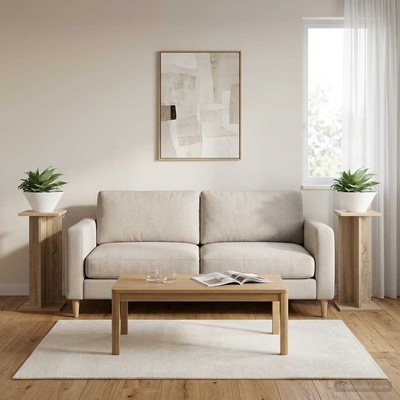 vidaXL Стойка за растения 2 бр. Дъб сонома 25 x 25, 5 x 60, 5 см (899663)
