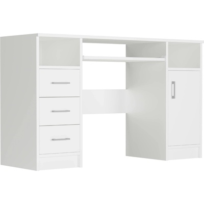 Framire Psací stůl s skříňkou a zásuvkami bílý MODERN N11 120 x 50 cm