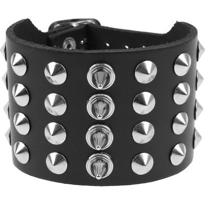 Black & metal Гривна Конуси+ Шипове - bwz-711