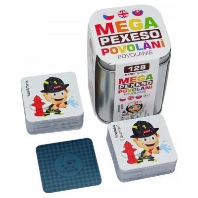 Mega Pexeso Povolanie 128 kariet v plechovej krabičke 6x6x8,5cm Hmaťák