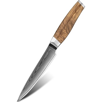 IZMAEL Damaškový kuchynský nôž Zenroku Utility/Hnedá 13 cm