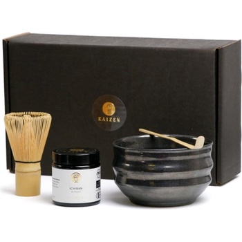KAIZEN® Комплект Ichiban Organic Matcha - 1 комплект с купа, метла, лъжица и 30 g био матча Ichiban