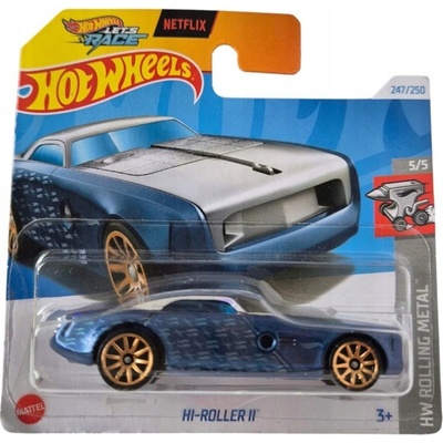 Mattel Hot Wheels Rolling Metal Hi-Roller II modro-stříbrné
